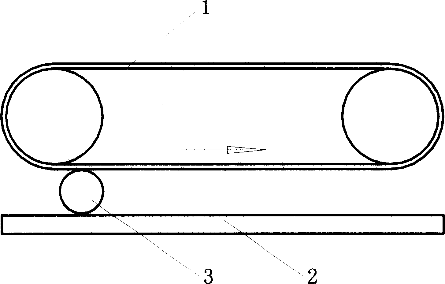 Roller wheel mark rubbing device for mark sticking machine