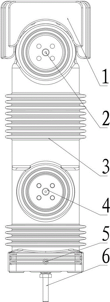 Fixation and encapsulation pole for all-condition intelligent vacuum circuit breaker