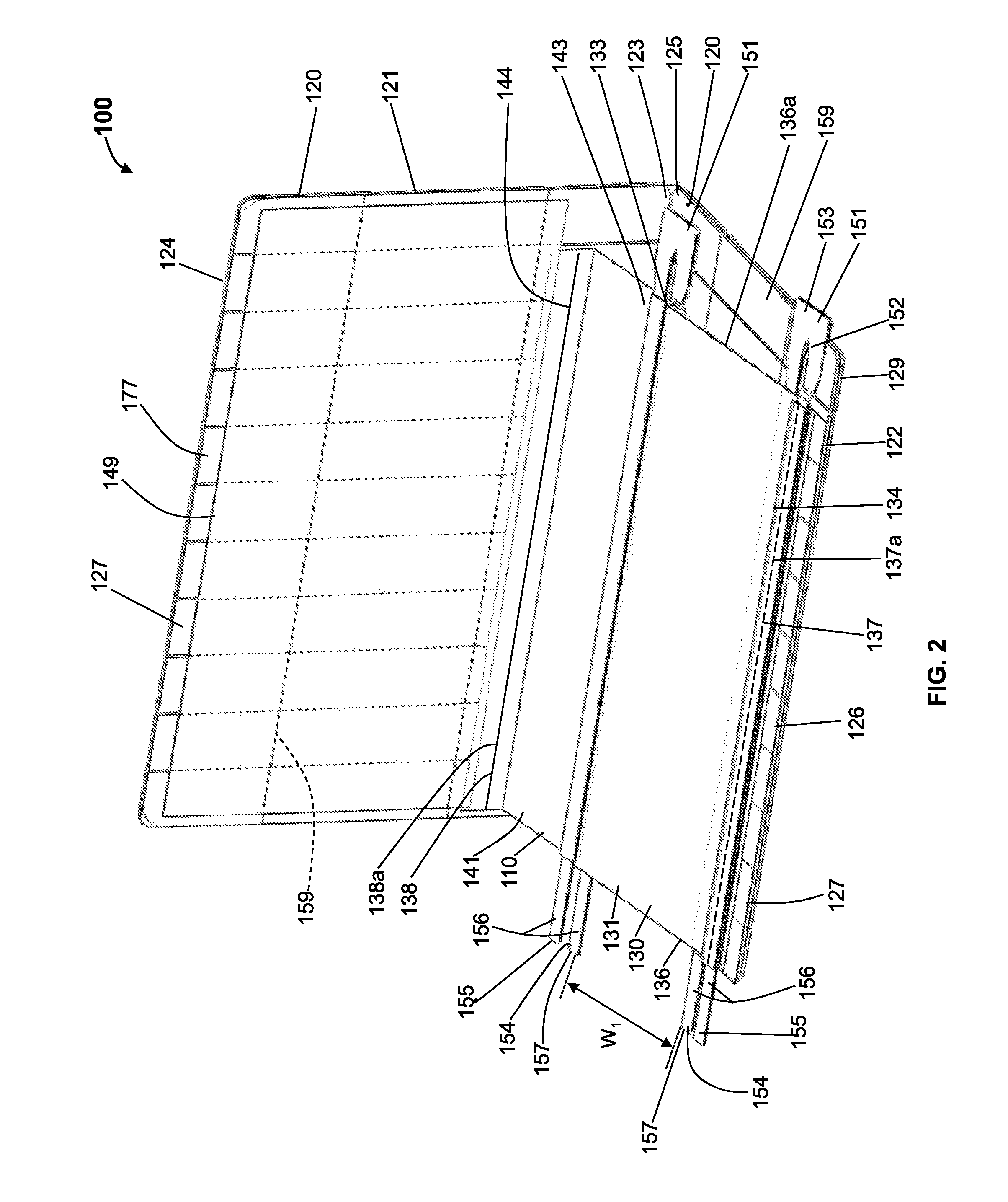 Wound or skin treatment devices with variable edge geometries