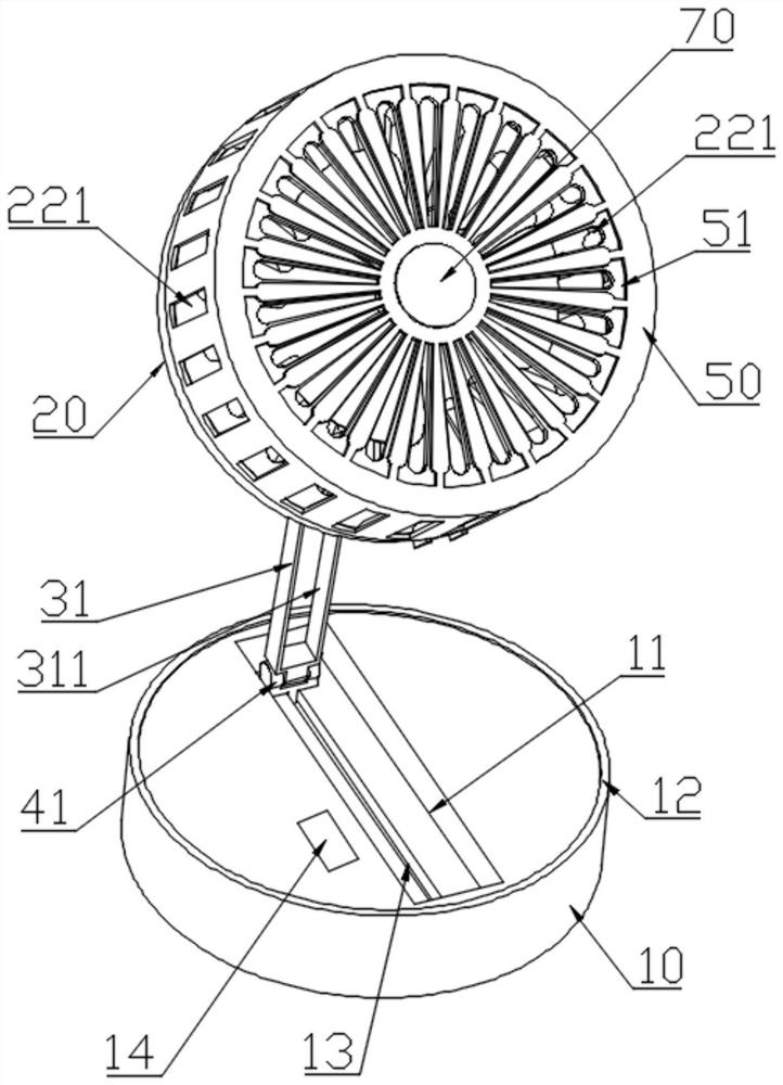 Foldable desk fan