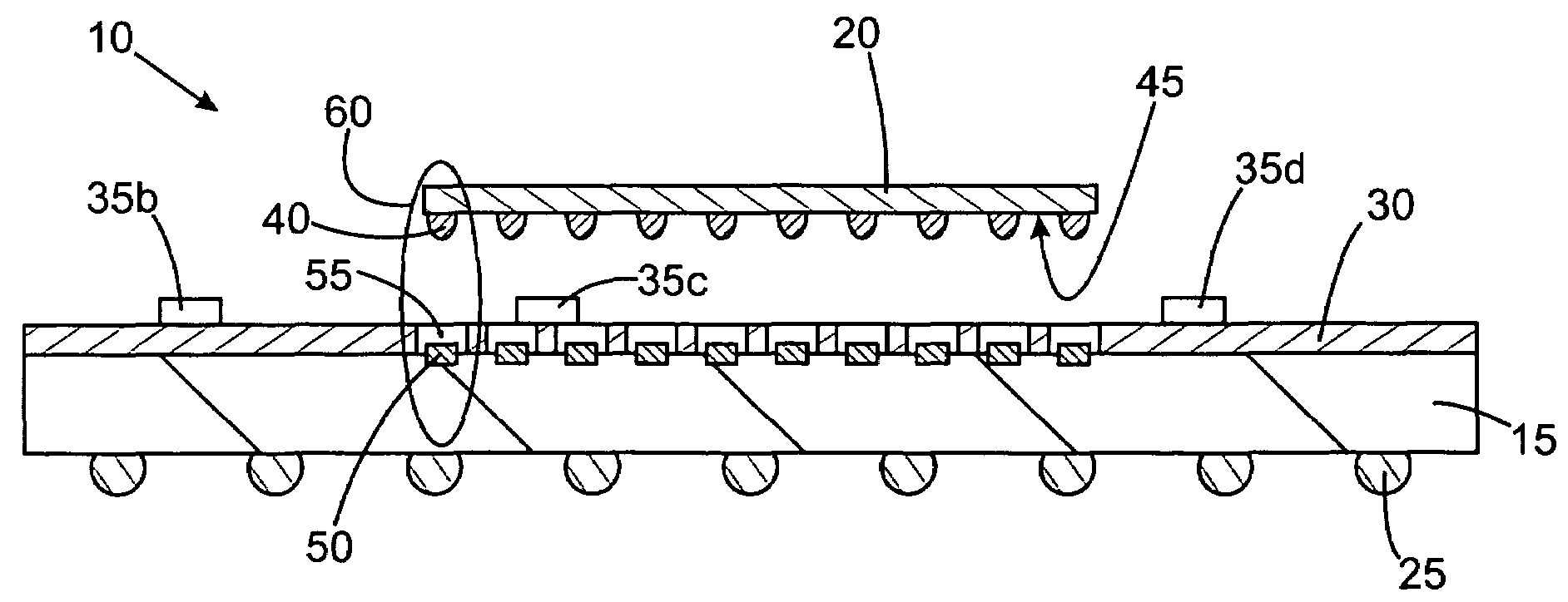 Semiconductor chip bump connection apparatus and method