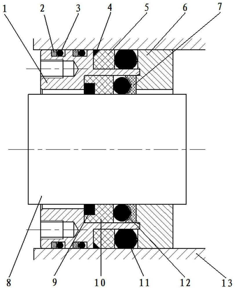 A large gap compensation type sealing device for high temperature and autoclave