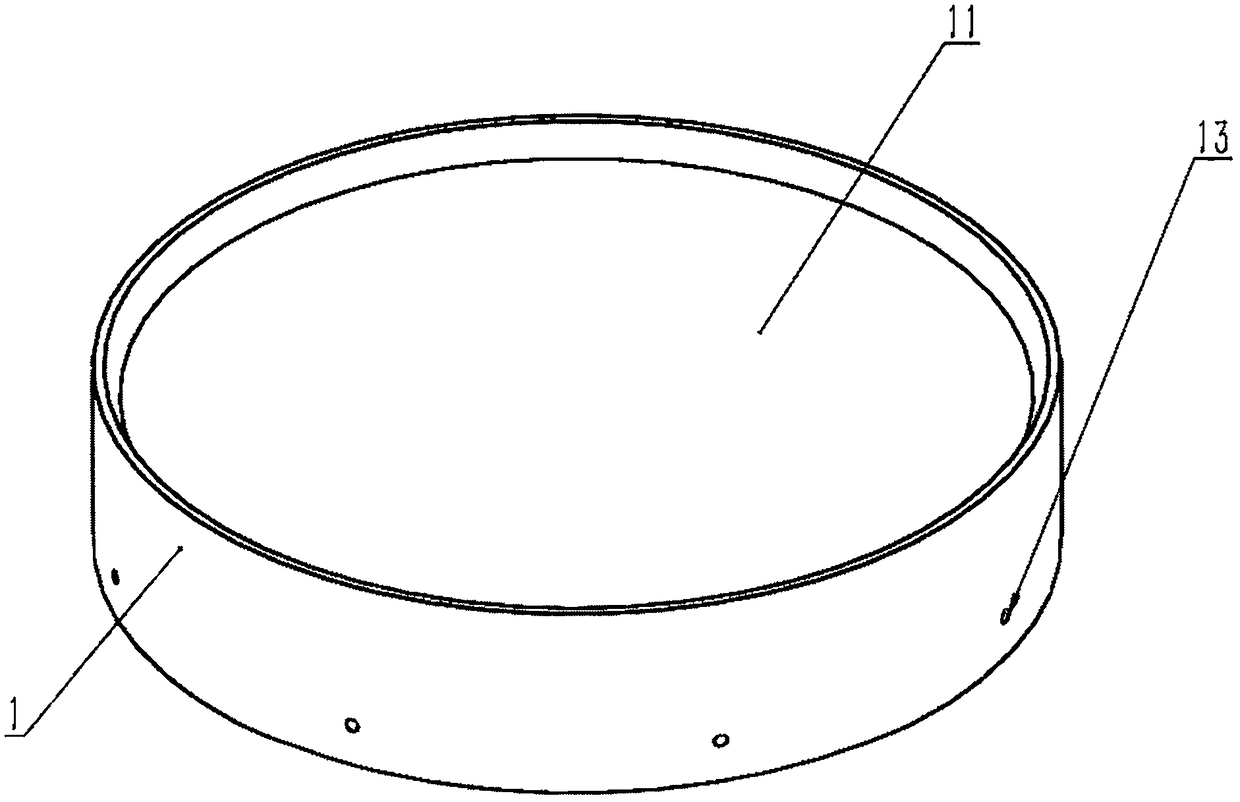 Sunken titanium-aluminum alloy target material provided with cooling hole