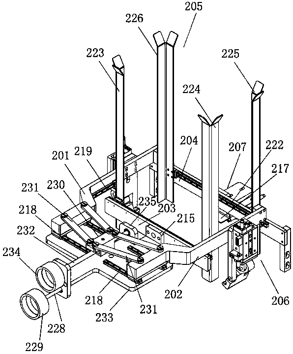 Adjustable cartoning frame for the lower carton mechanism