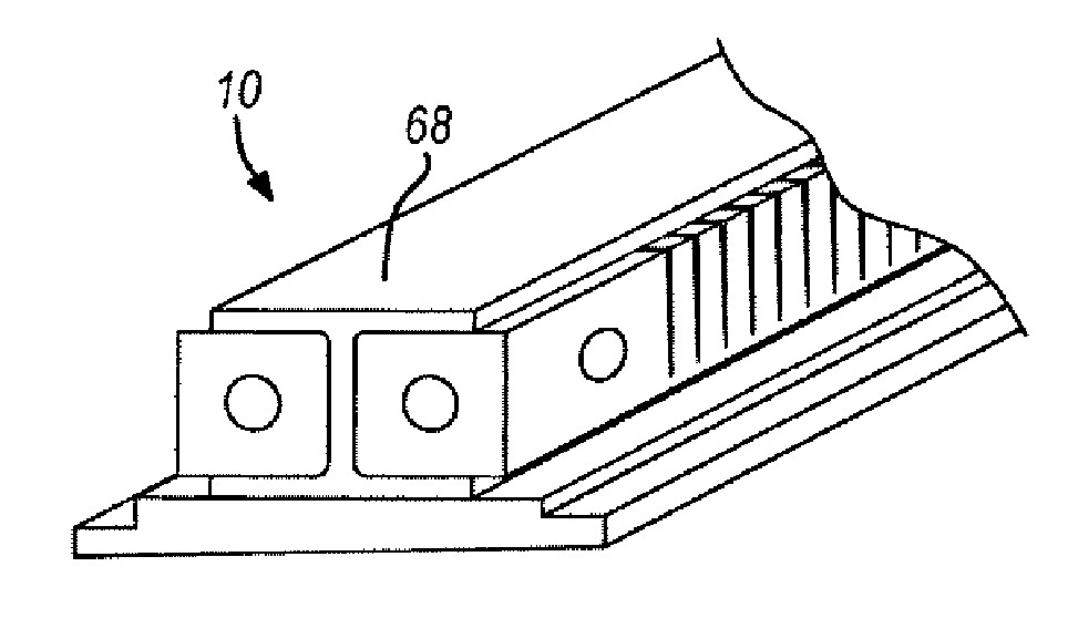 Flexible mandrel for highly contoured composite stringer