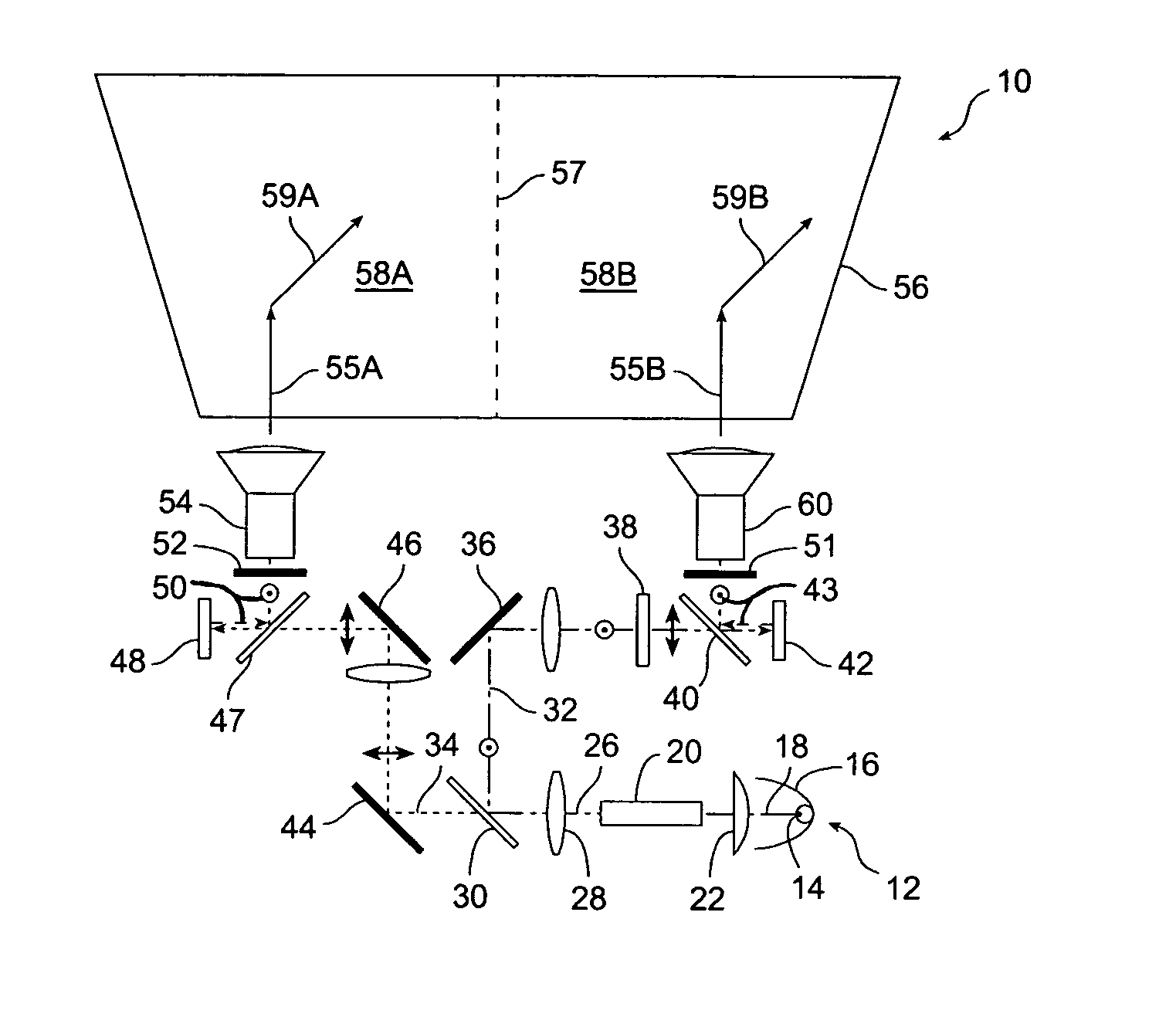 High-resolution projection display system