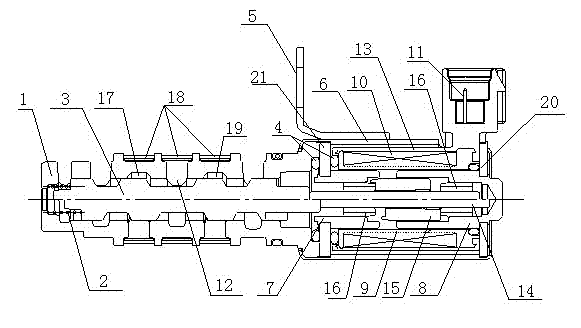 Large-flow continuous variable valve timing (CVVT) fuel control valve with filter screen