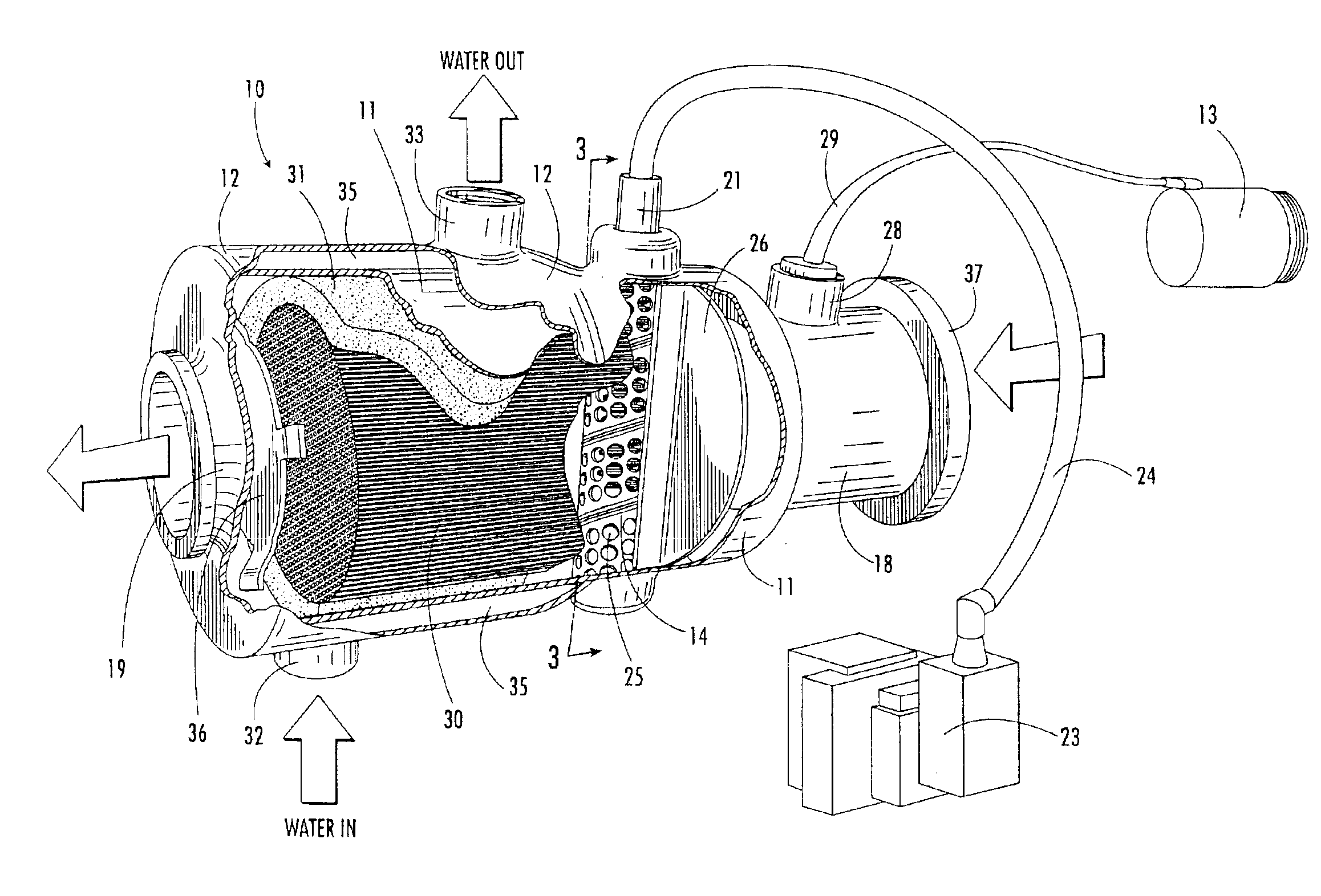 Emission control apparatus for marine generator engine