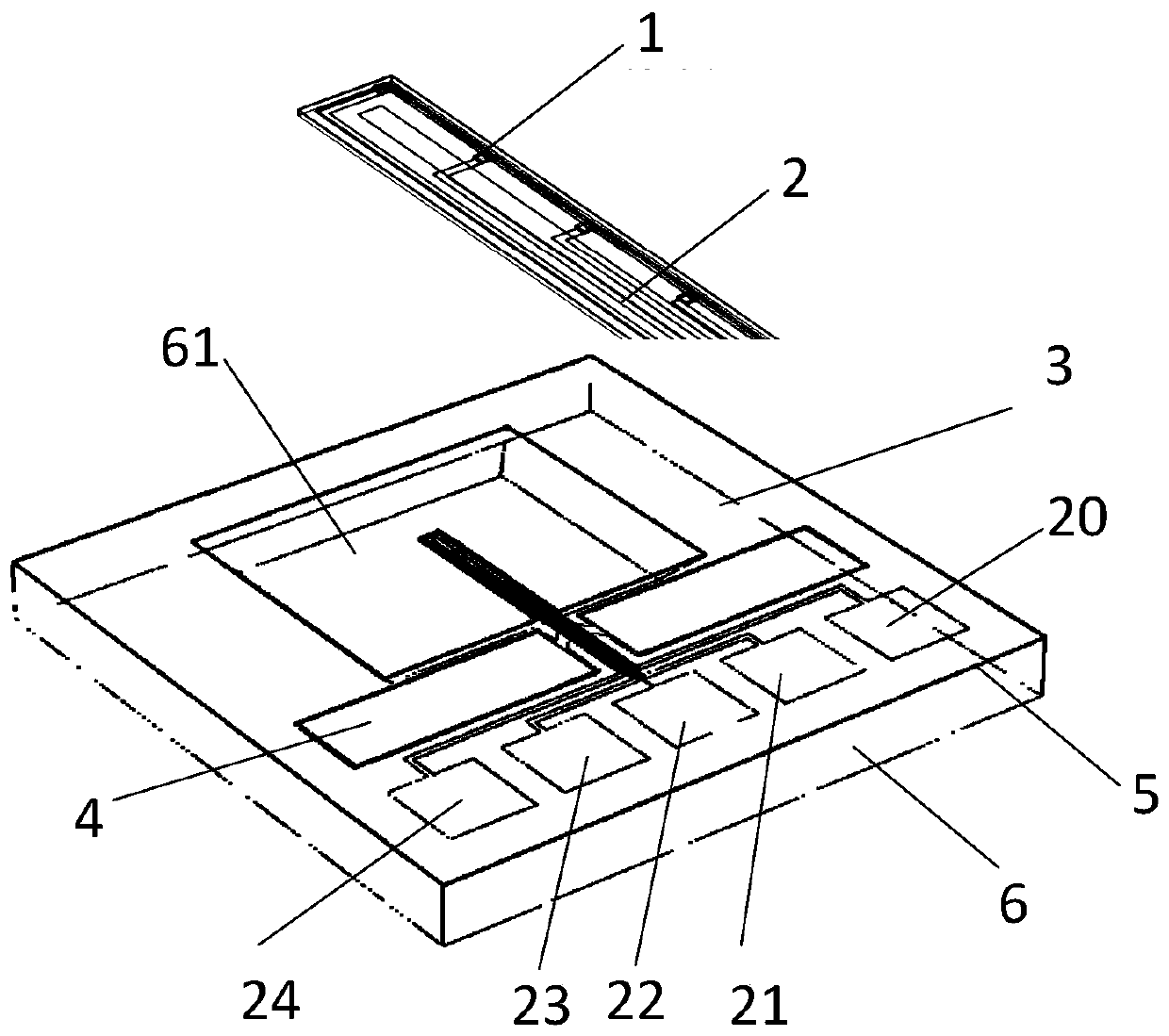 Cantilever beam gas sensor with multiple detection electrodes