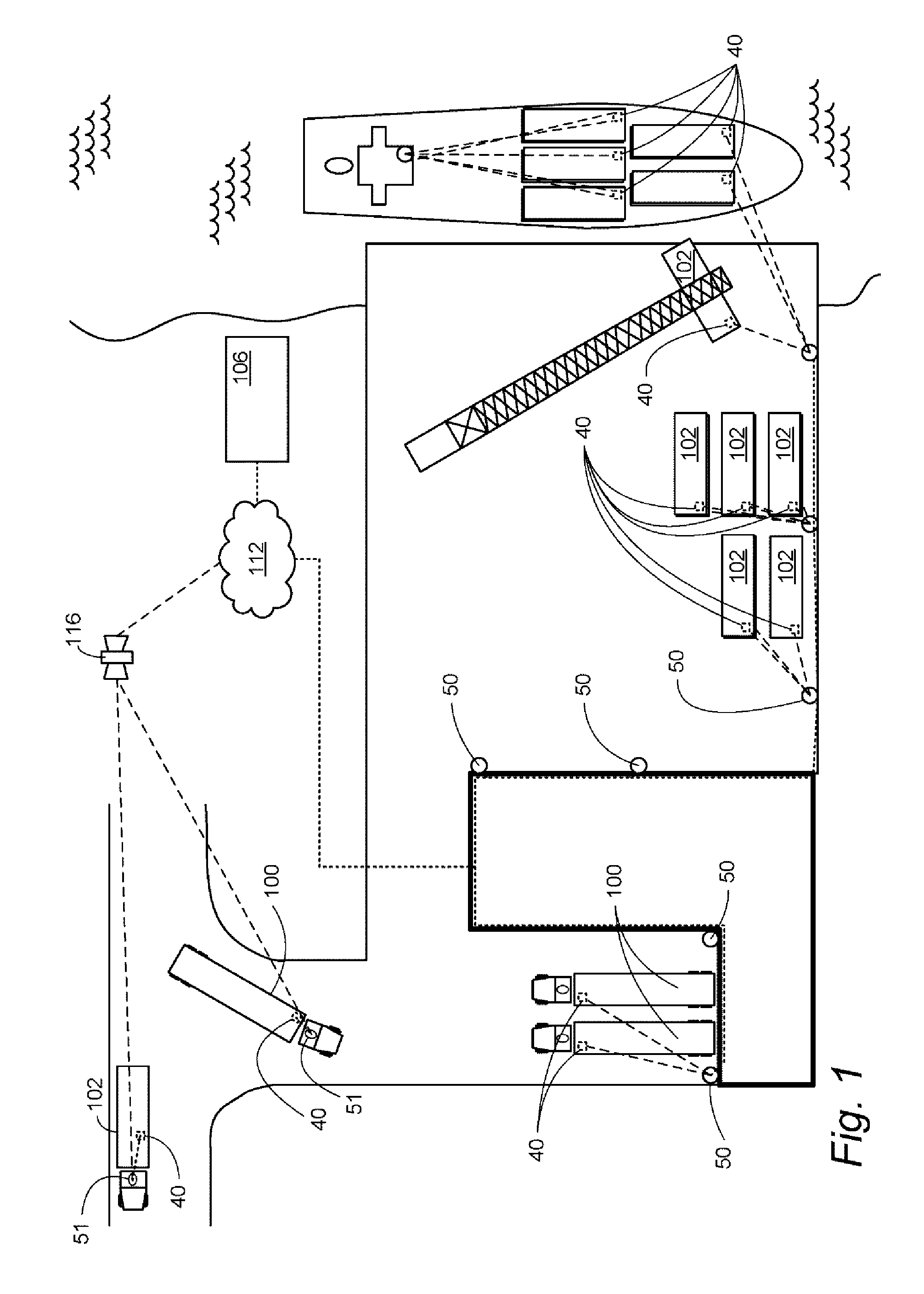 Wireless data communications network system for tracking containers