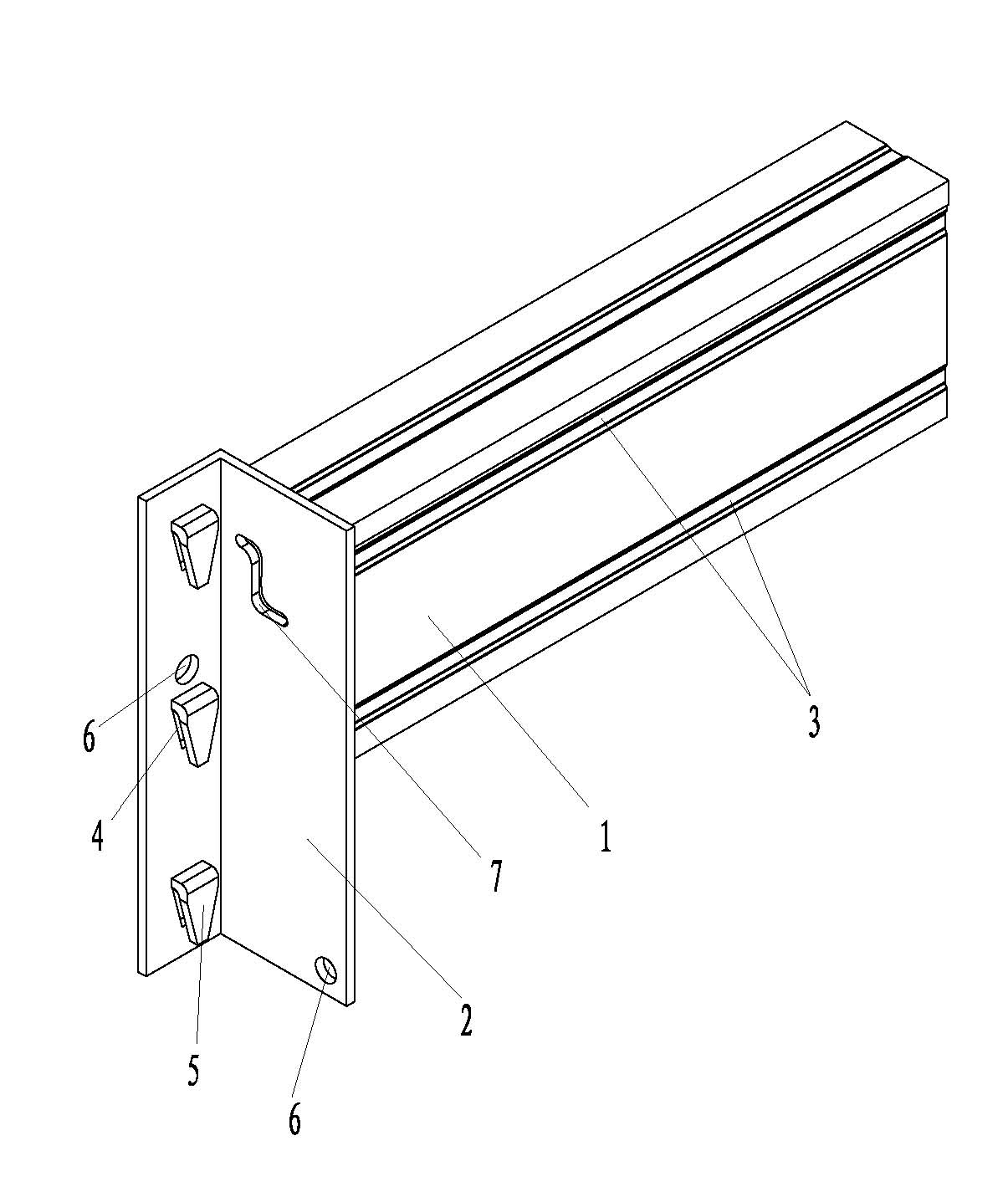 Thickened hanging piece for crossbeam