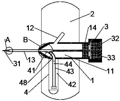 Easy-puncture aseptic anti-reflux retention needle