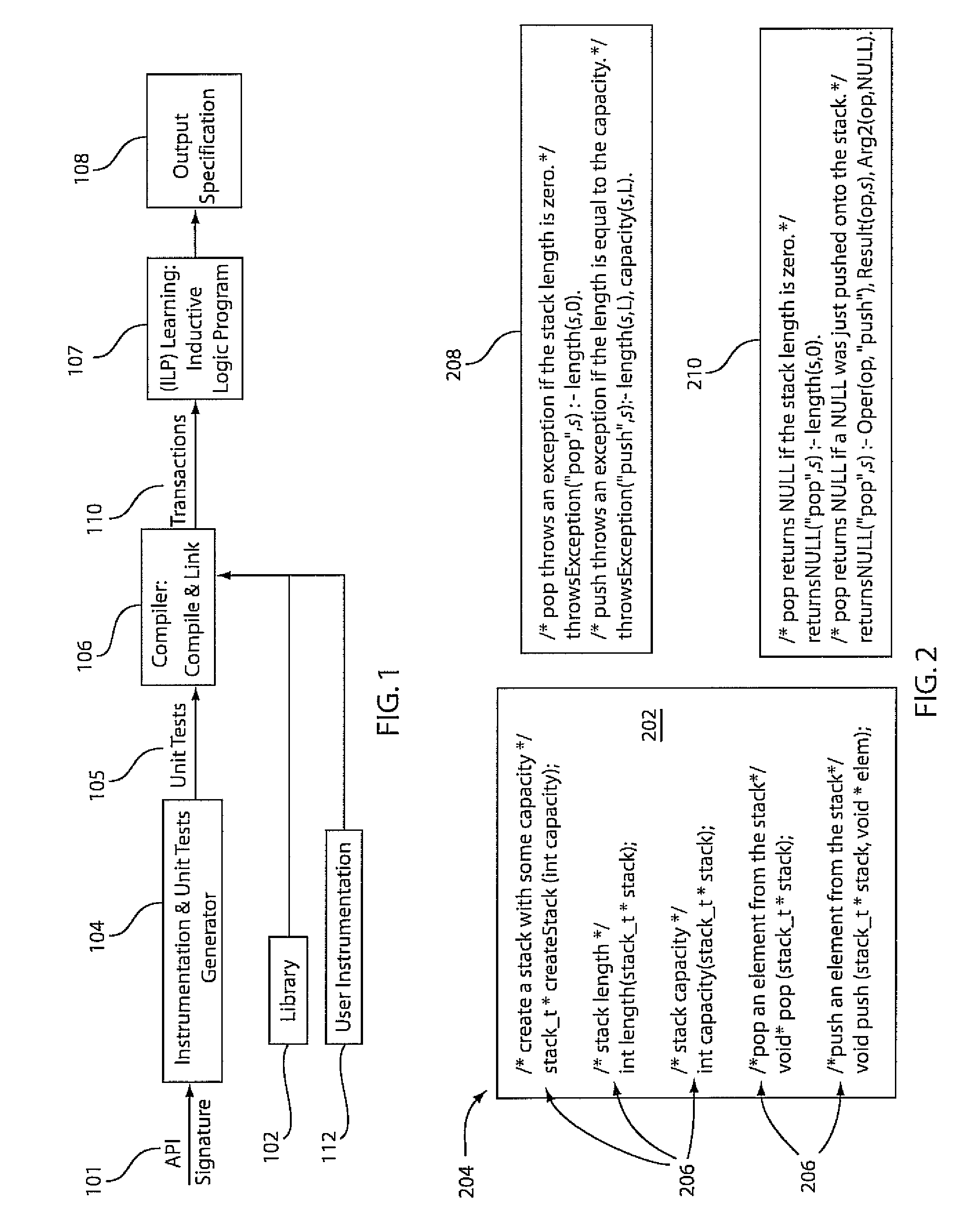 Mining library specifications using inductive learning