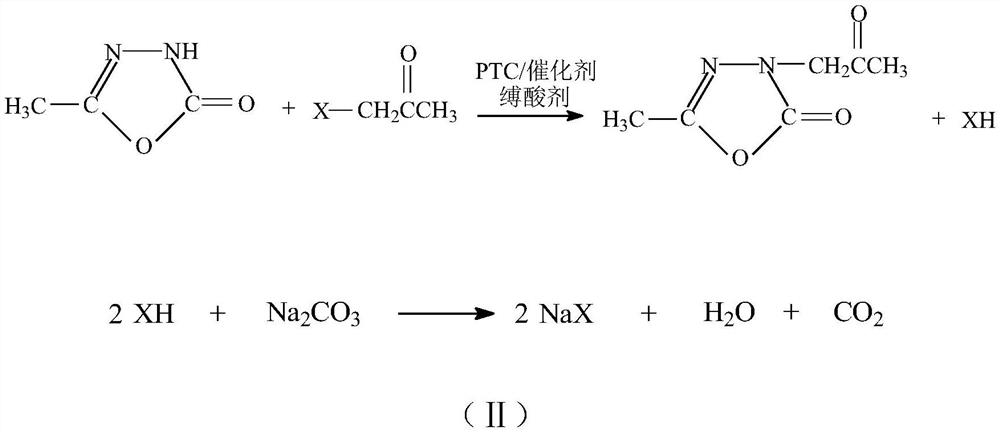 Preparation method of 2, 3-dihydro-5-methyl-2-oxo-1, 3, 4-oxadiazole-3-acetone