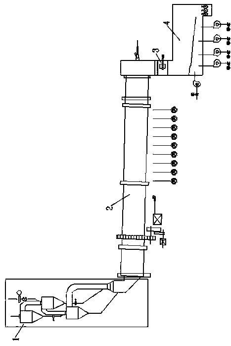 Device for producing spodumene and preparation process