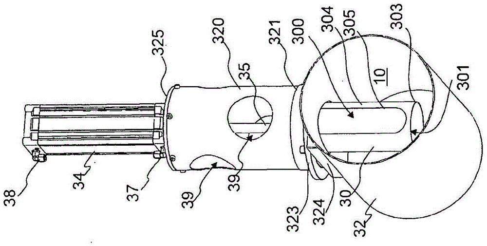 Apparatus for acting on material to be conveyed in a material conveying system