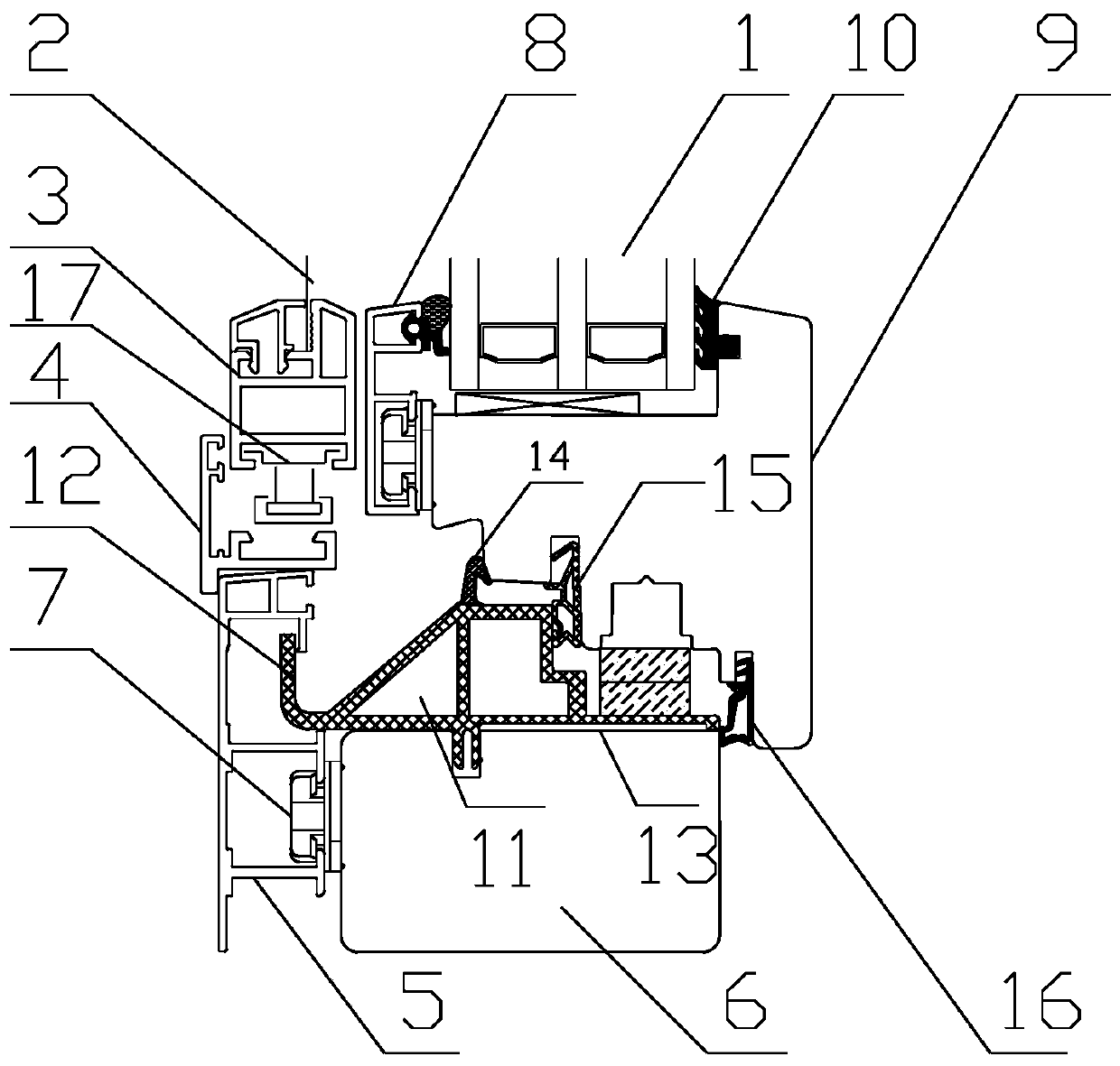 Novel composite aluminum coating wood window integrated with screen window and using method thereof