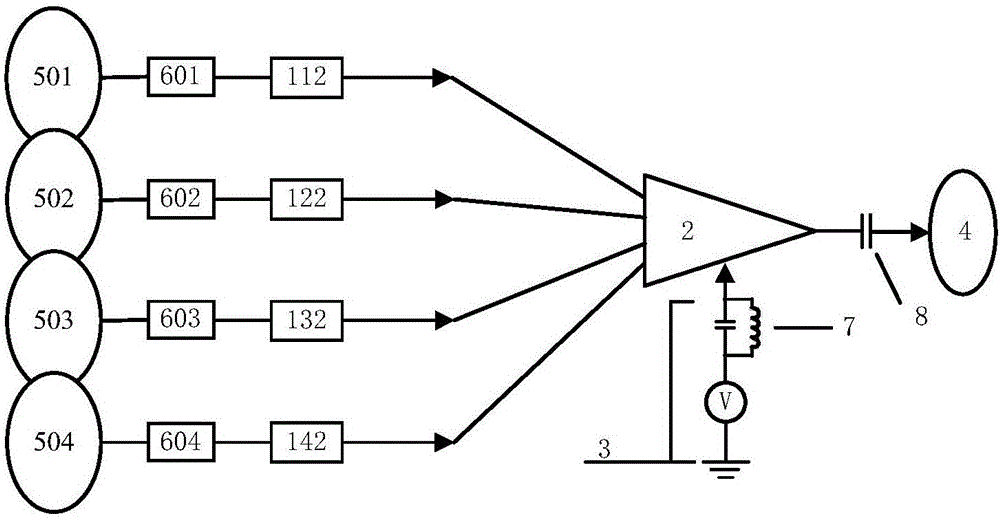 Receiving channel combining device for magnetic resonance radio-frequency coil