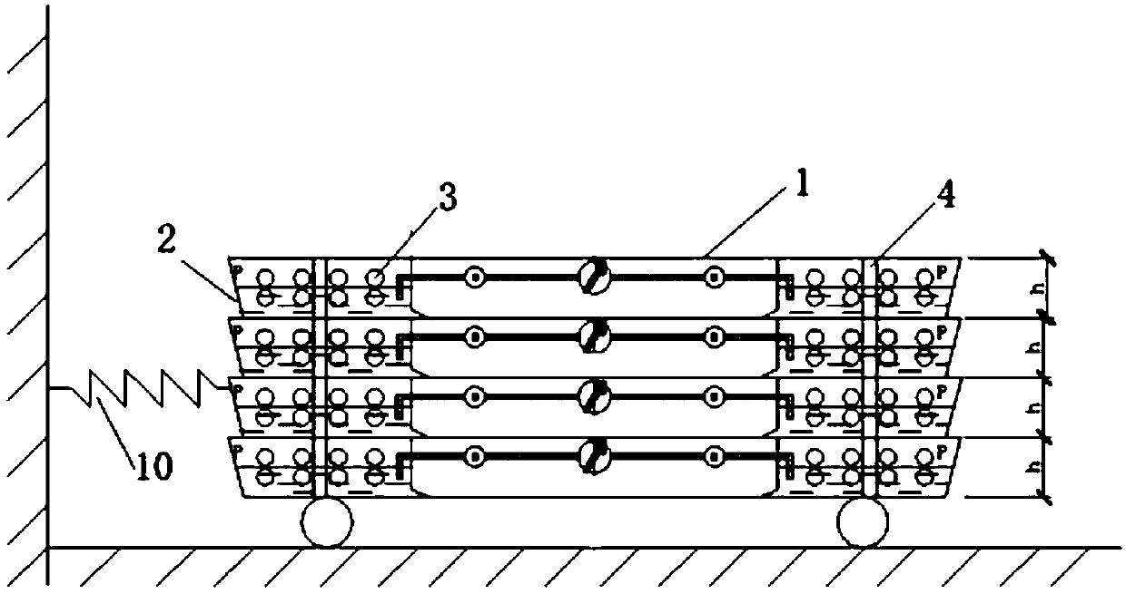 Multilayer tuned liquid damper for offshore wind power generation tower