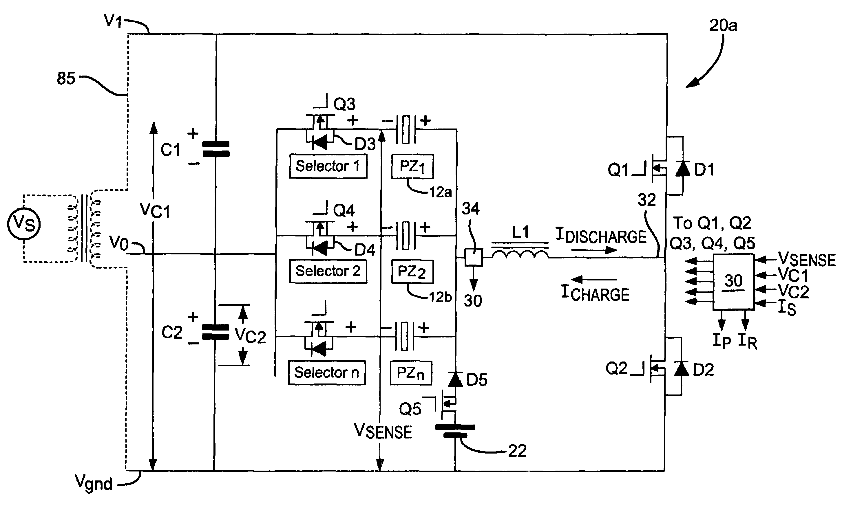 Drive circuit for an injector arrangement