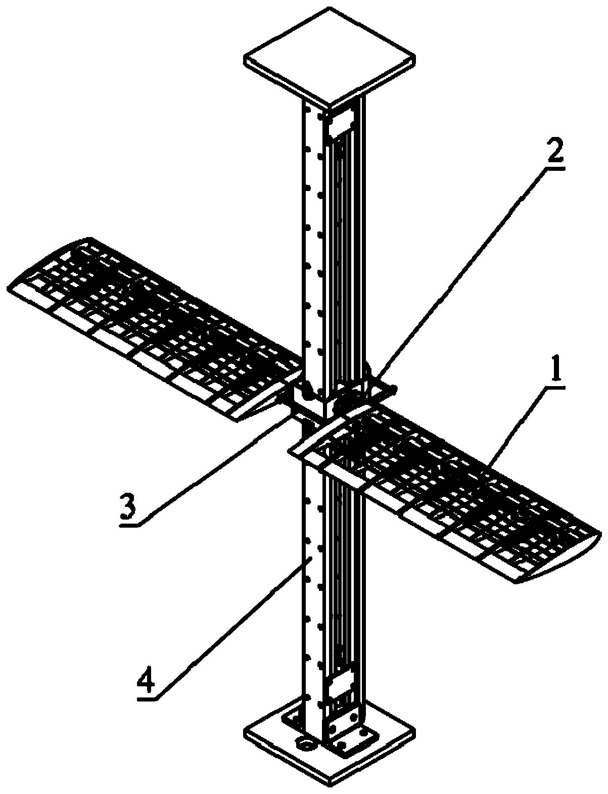 Elastic gust response wind tunnel test device