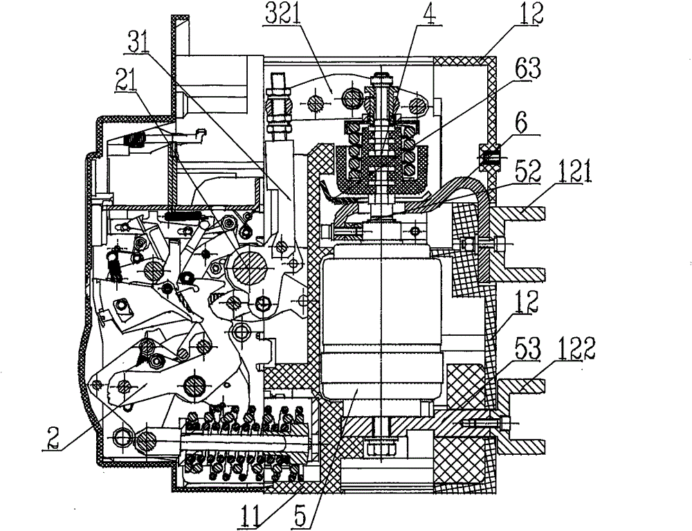 Vacuum circuit breaker with electromotive force compensation circuit