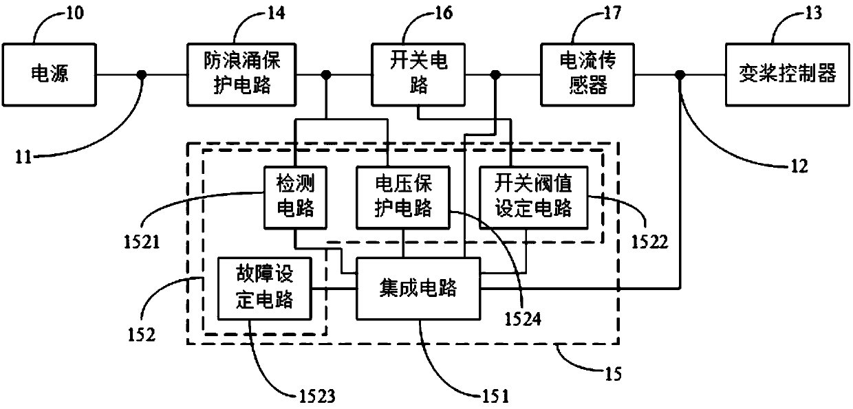 Protection circuit and variable pitch system