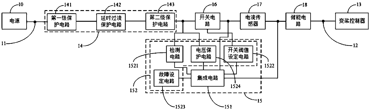 Protection circuit and variable pitch system