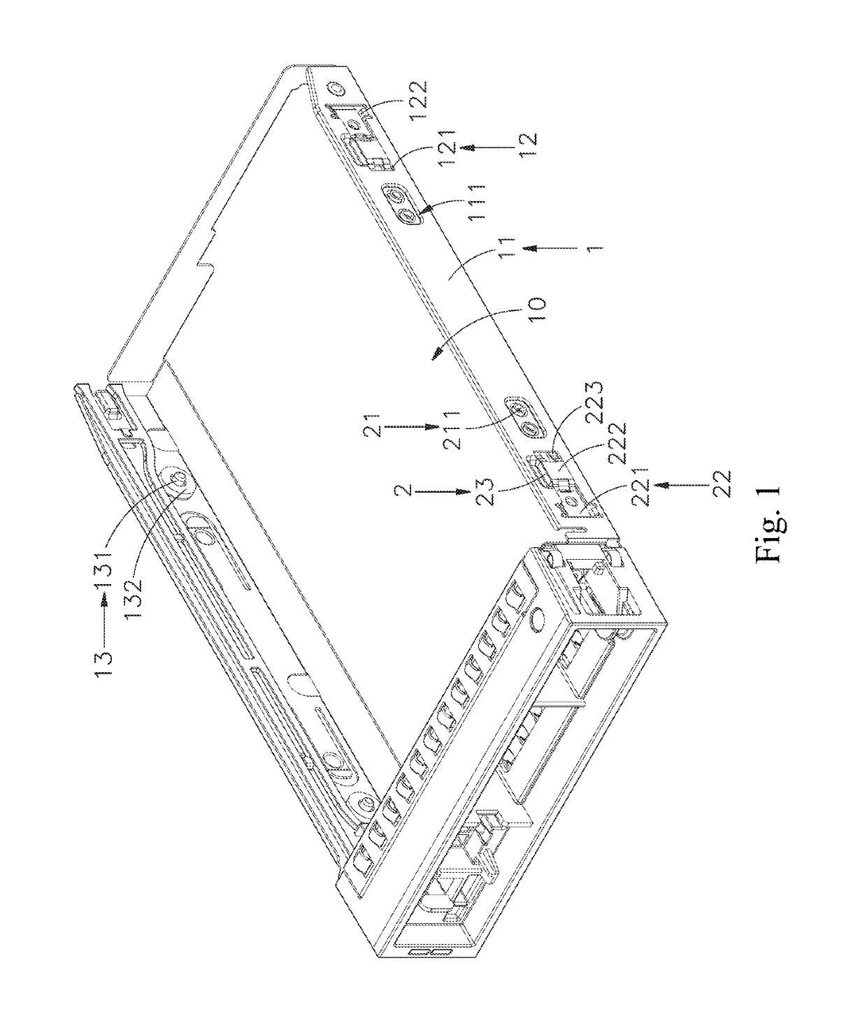 Elastic-plate fixing structure of tray for data accessing device