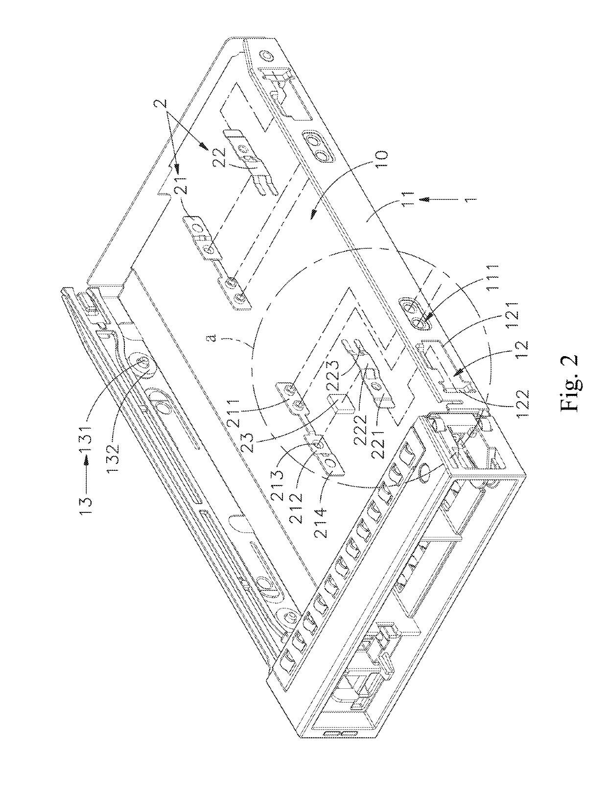 Elastic-plate fixing structure of tray for data accessing device