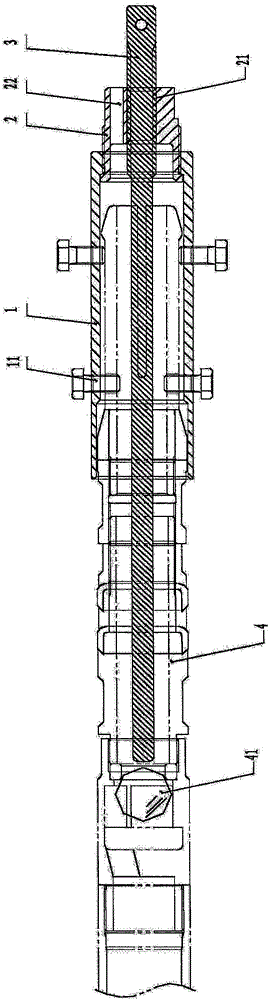 Auxiliary dismounting device for rod pump