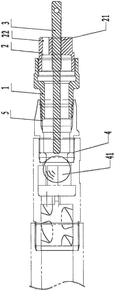 Auxiliary dismounting device for rod pump