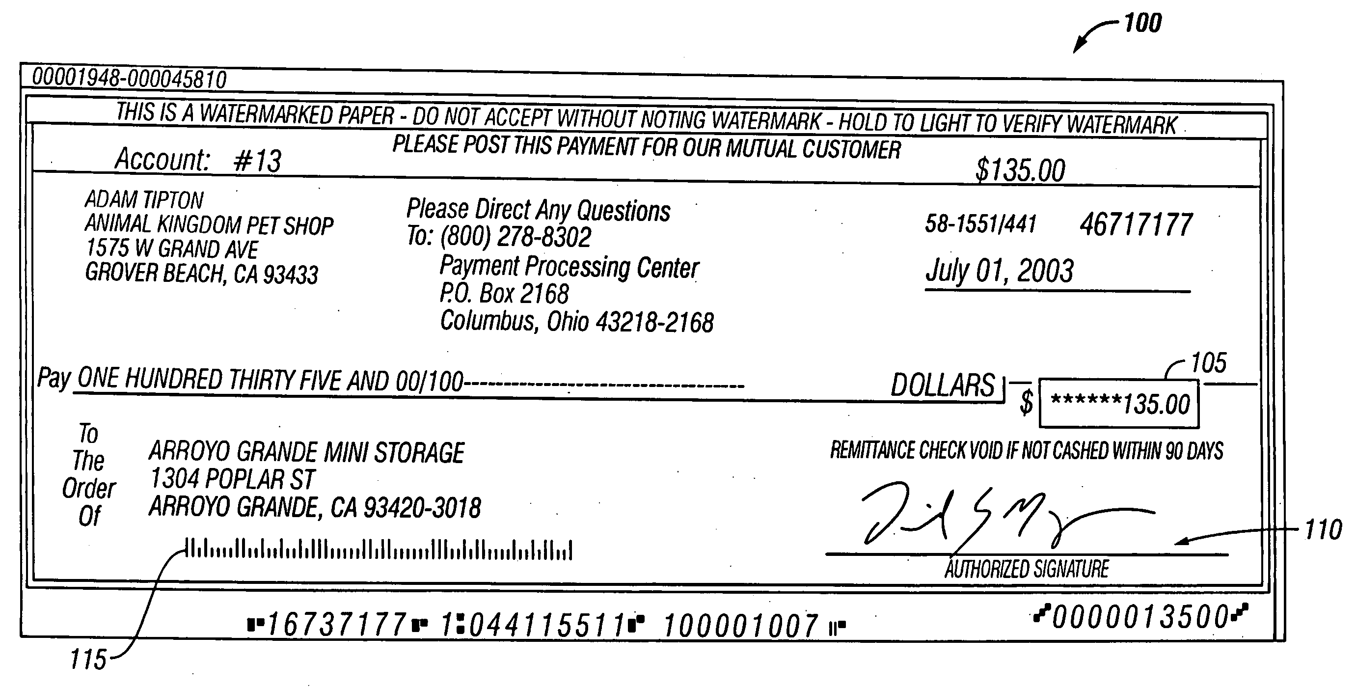 System and method for check fraud detection using signature validation