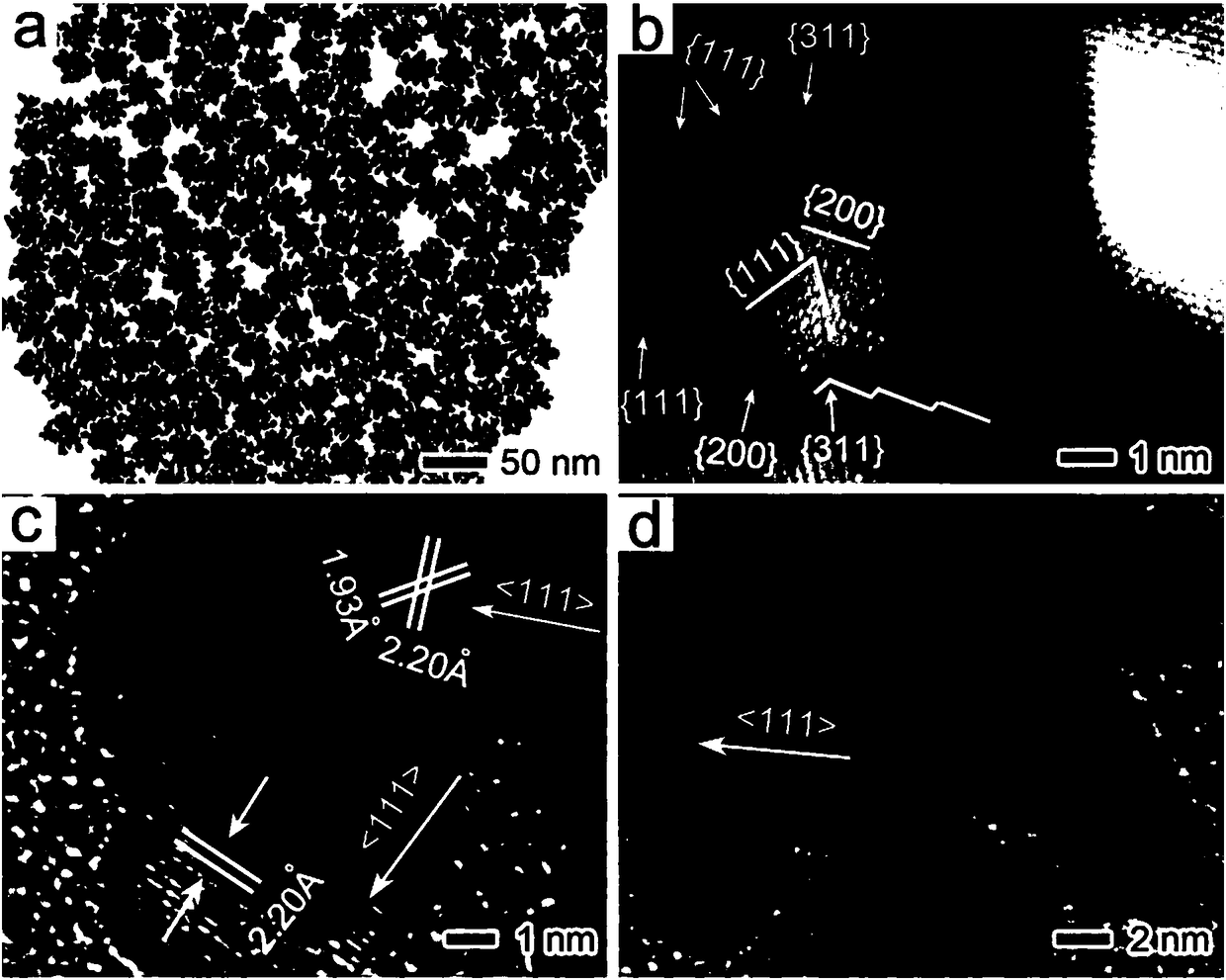 A kind of rhodium-platinum alloy nano flower and preparation method thereof