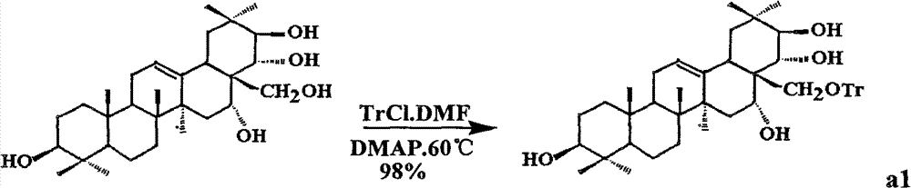 Theasapogenol derivative with anti-HIV (Human Immunodeficiency Virus) activity, preparation method and application thereof