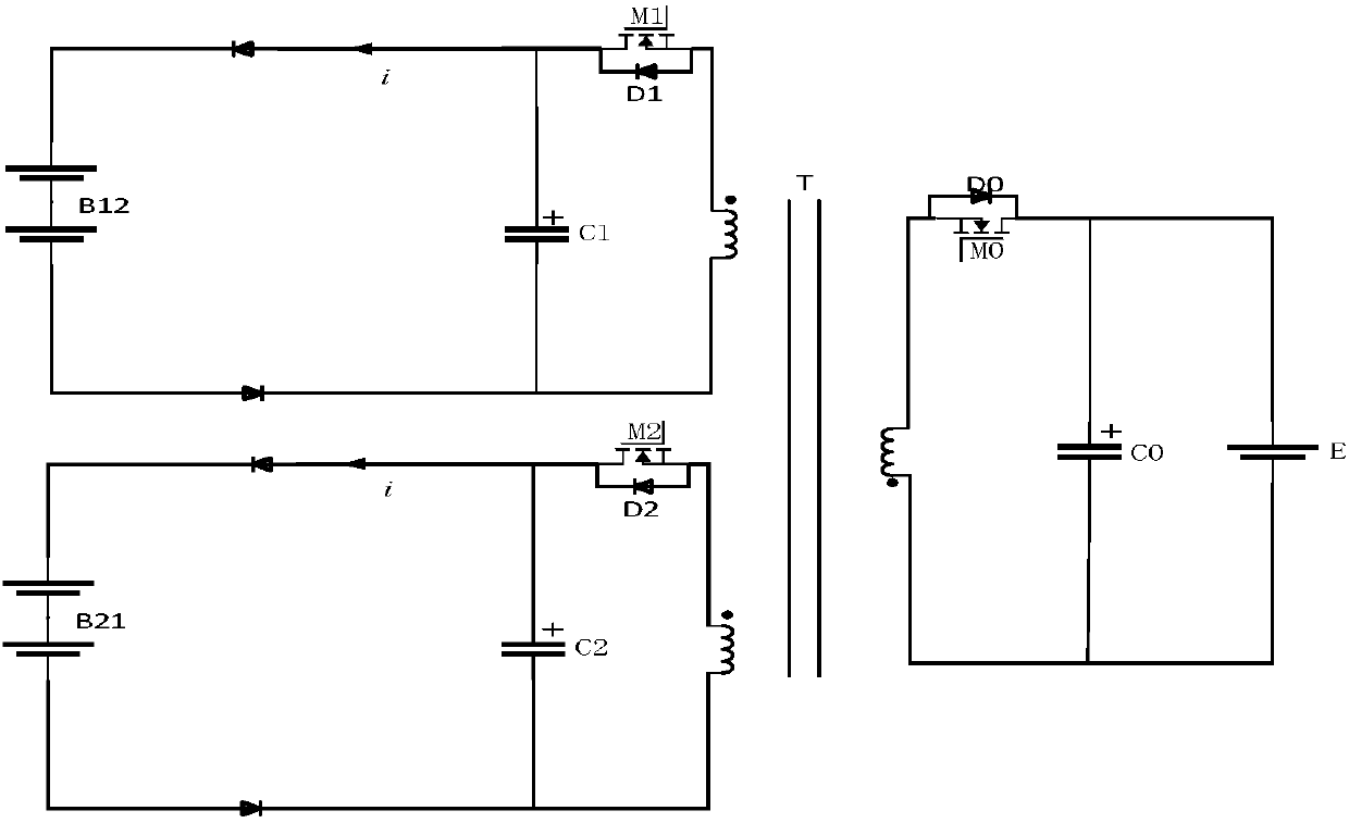 Multiple-mode high-efficiency energy equalizer for lithium ion battery system and control method thereof