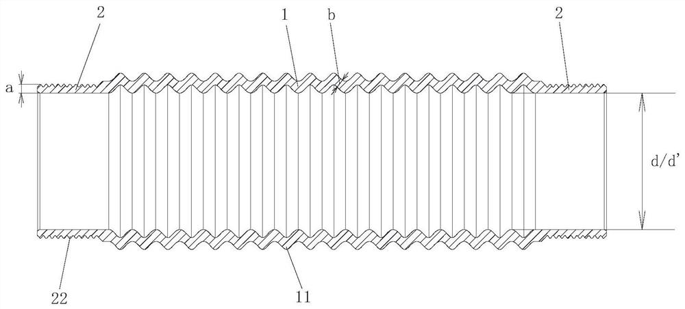 Flexible short section for relieving deformation of oil casing of oil-gas well