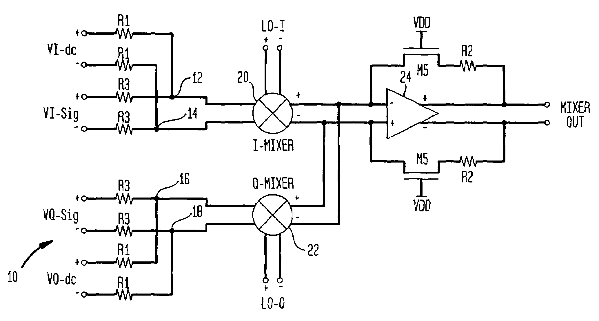 DC offset calibration for a radio transceiver mixer