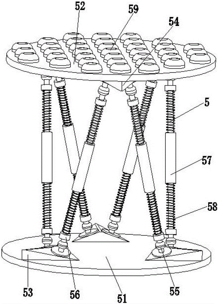 Massage device for hip massage robot based on redundant drive double parallel mechanisms