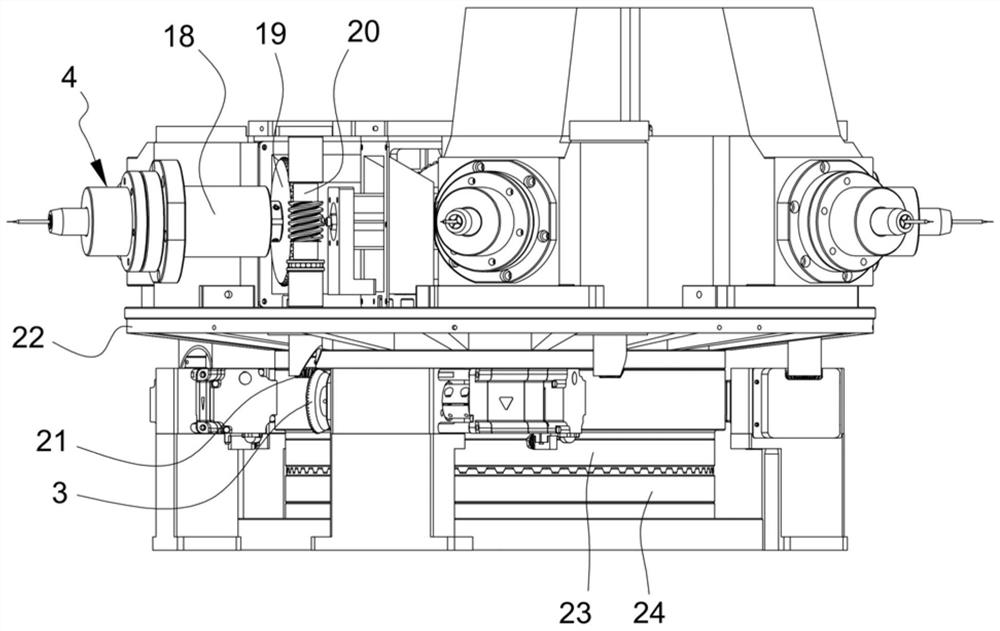 Fluted disc rotating positioning mechanism of milling cutter processing machine