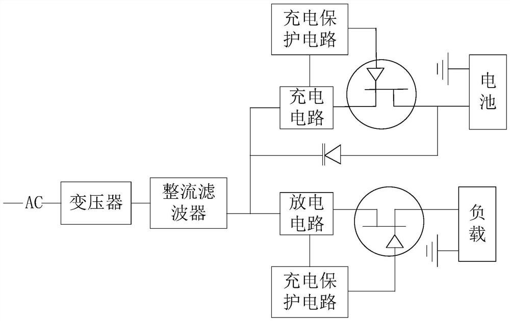 Storage battery charging and discharging protection system