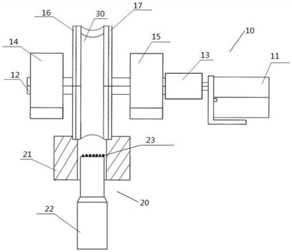 Aero-engine bearing inner ring electromagnetic composite field micro-nano targeted repairing device and device