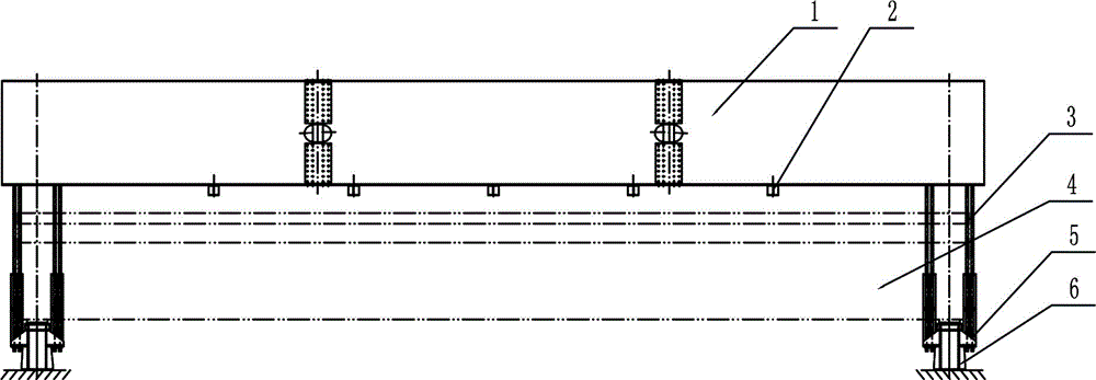 Box type bridge static loading test rack