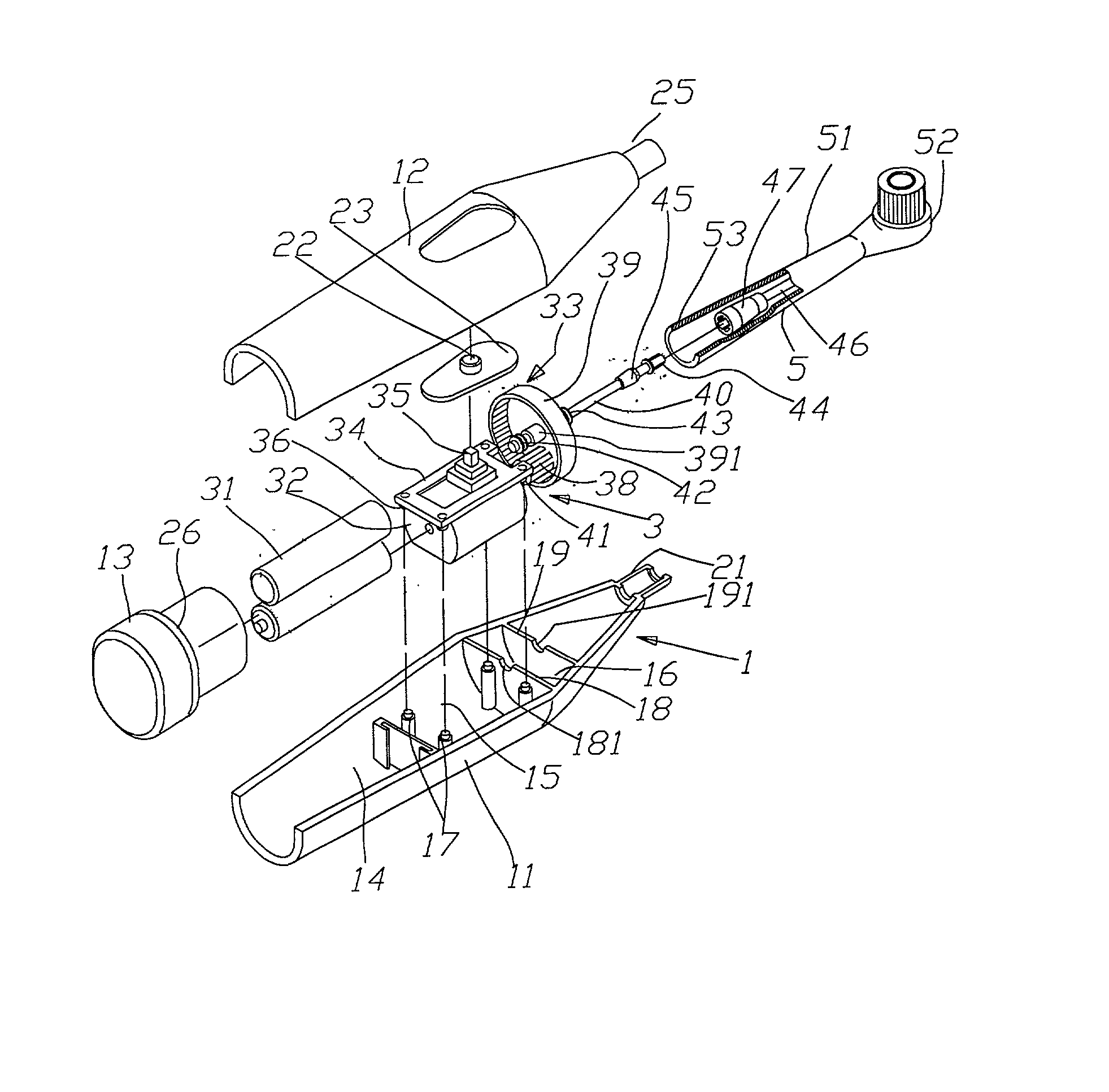 Electric toothbrush structure