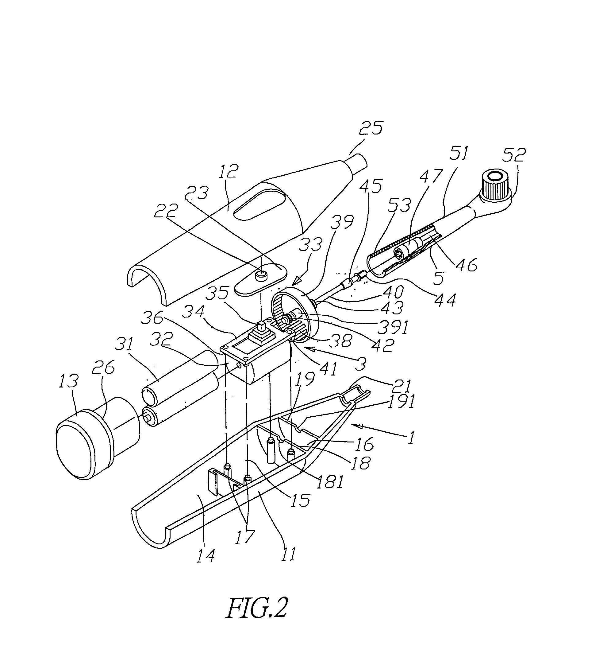 Electric toothbrush structure