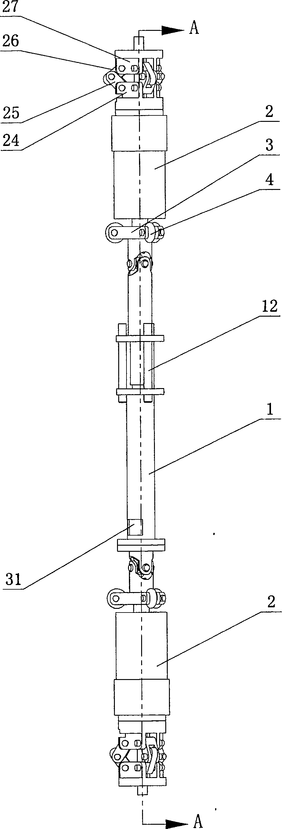 Crawling type micro pipeline robot