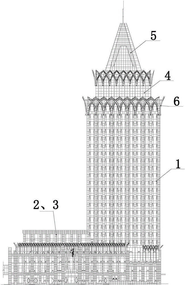 Building petal steel structure decorating body