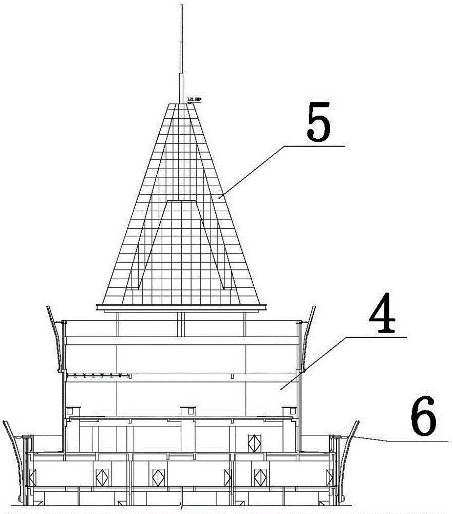 Building petal steel structure decorating body