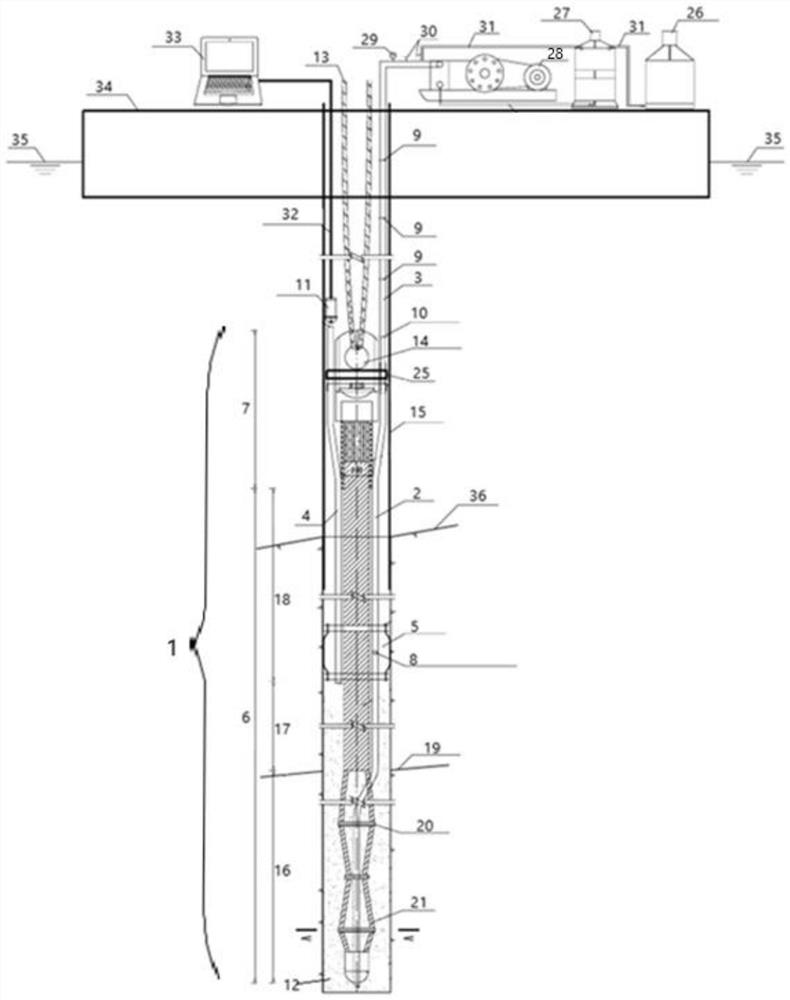 Deepwater ground anchor grouting method