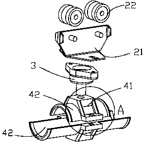 Rail robot with turning device